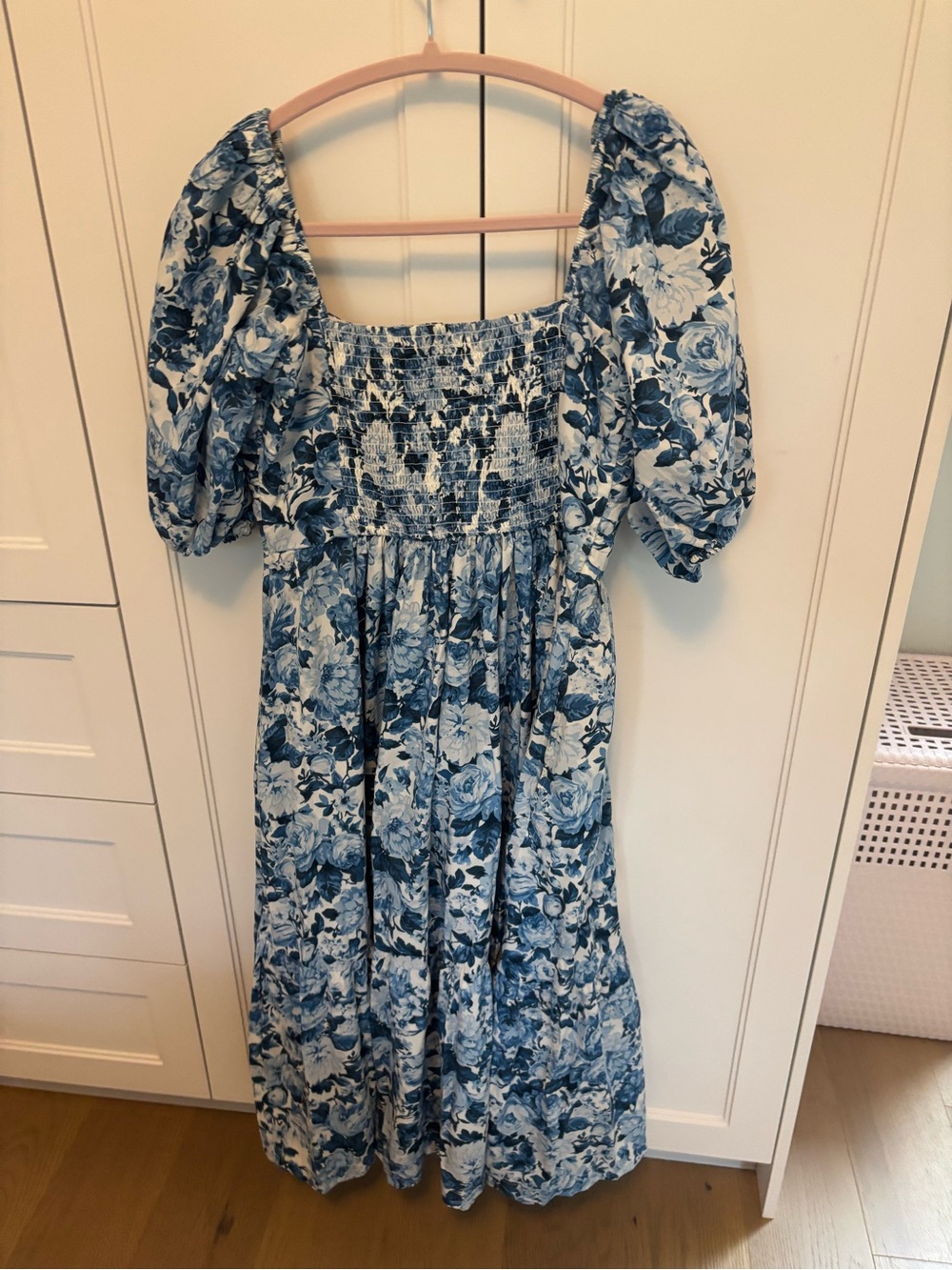 Abercrombie & Fitch Blue and White Floral Midi Dress